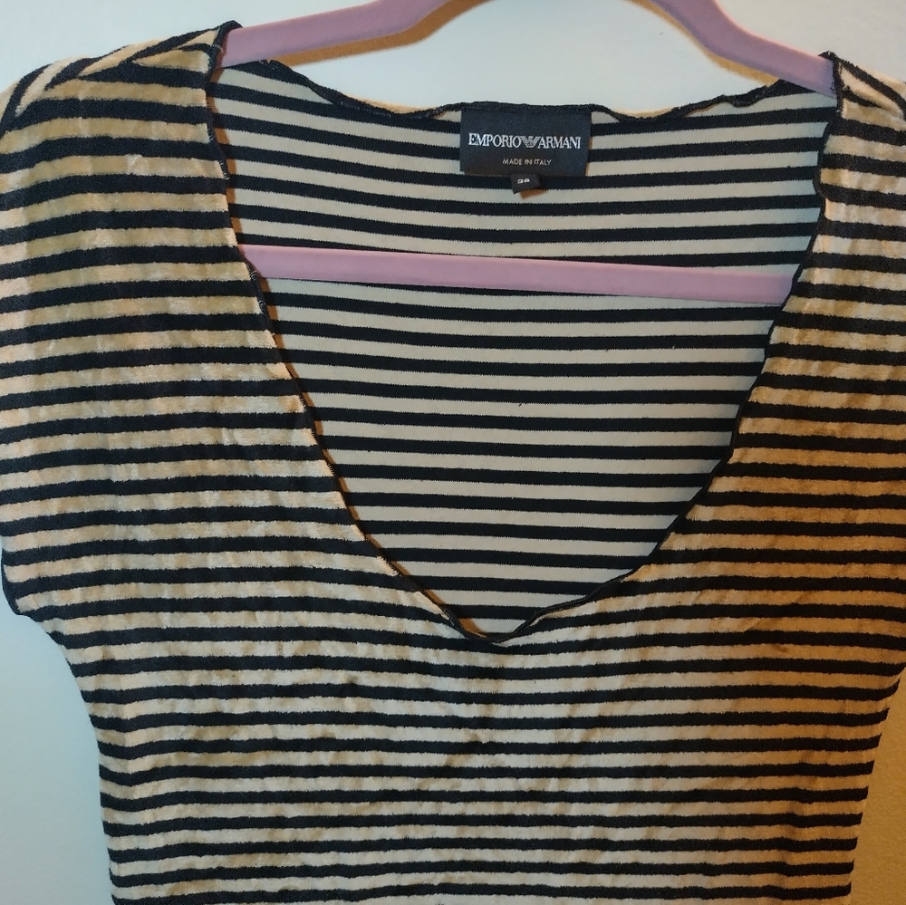 Emporio Armani top velour size xs